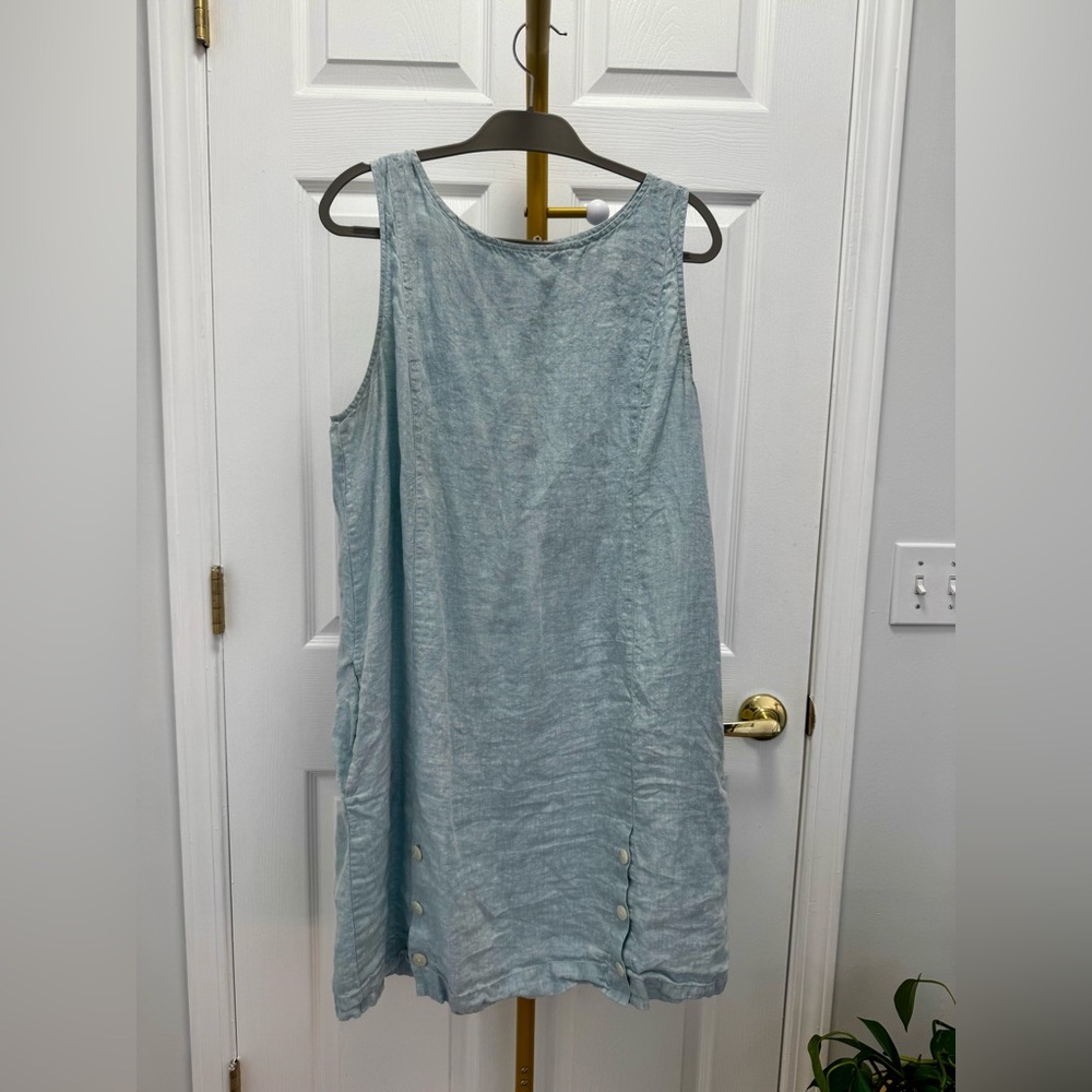 J. Jill Light Blue Linen Dress